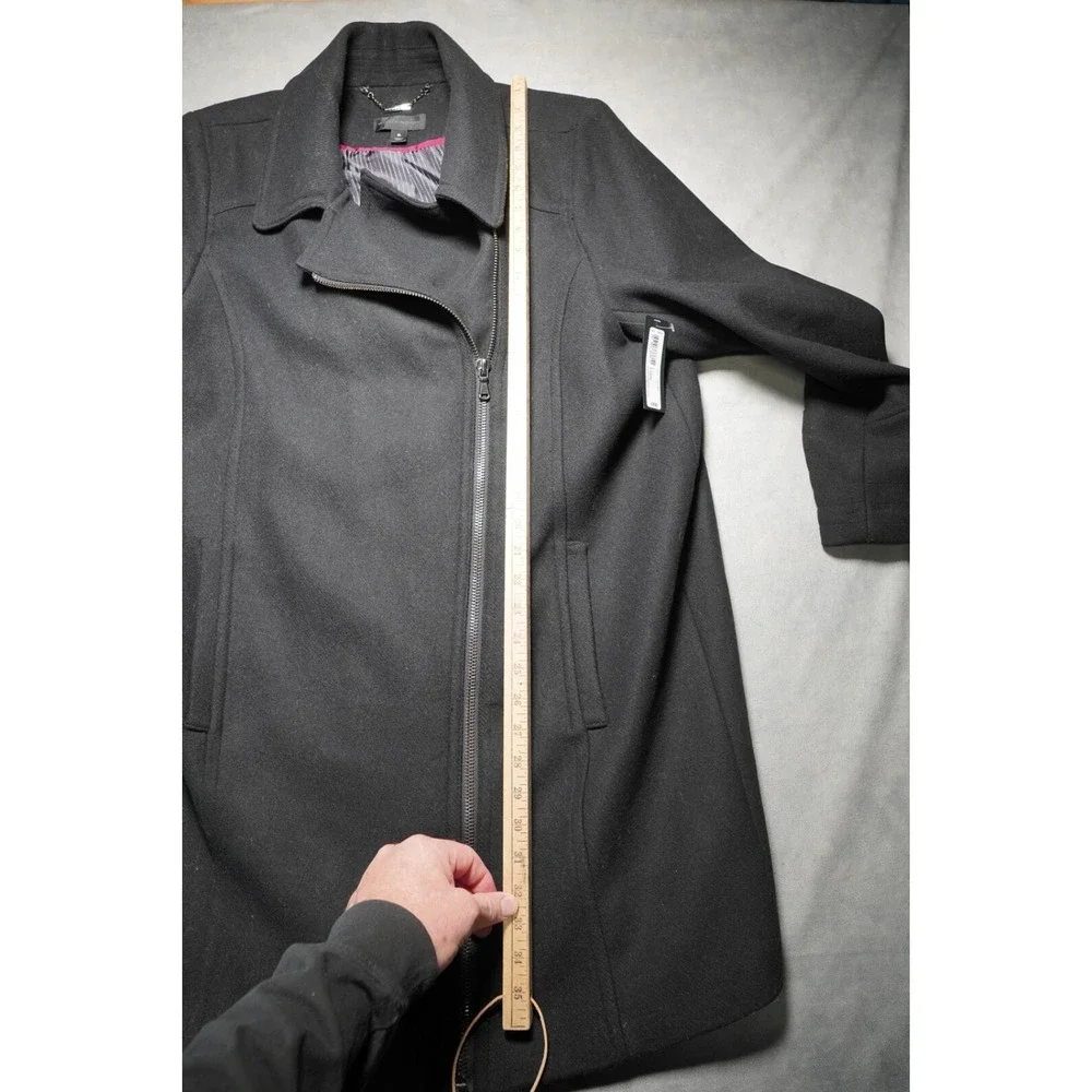 NWT Worthington Women's Black Coat Wool Blend Size XL Full Zip‎ Retail $200
